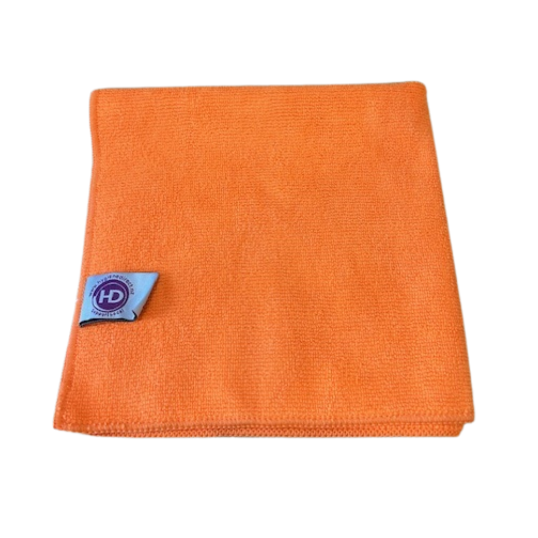 HyGenie Microfibre Cloths Orange 40x40cm 280gsm. Pack 10